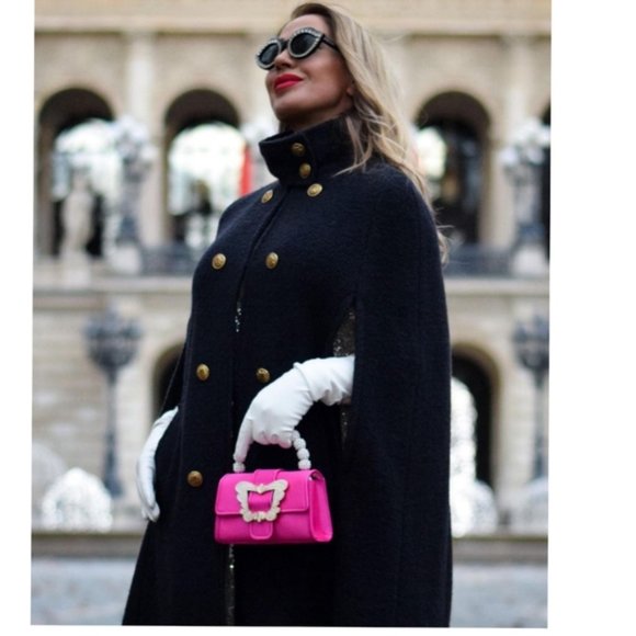 ZARA XS/S LIMITED EDITION WOOL BLEND CAPE - Picture 2 of 8